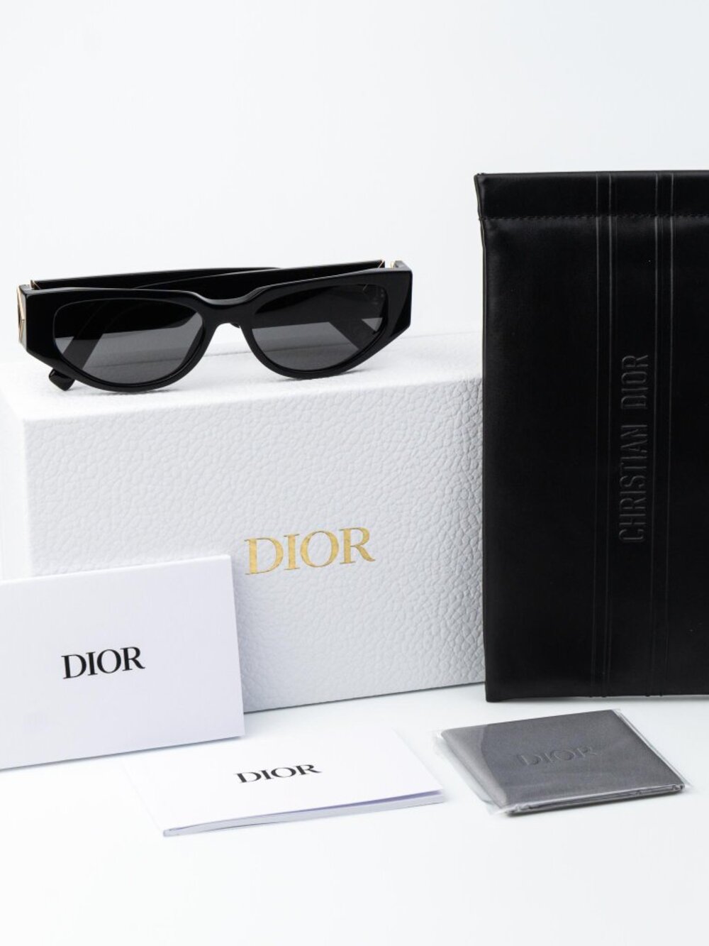 Dior Men Sunglasses Black Grey Cat Eye CD DIAMOND S7I 10A0 NEW AUTHENTIC - Picture 10 of 13